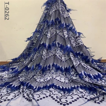 

Feather lace fabric african lace fabric 2020 high quality wedding dress lace evening/show dress lace fabric