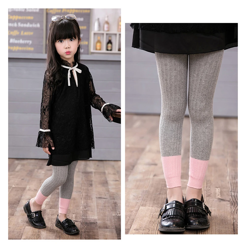 SHUJIN/Детские леггинсы для девочек; сезон весна-осень; детские штаны; тонкие цветные брюки; Детские эластичные леггинсы