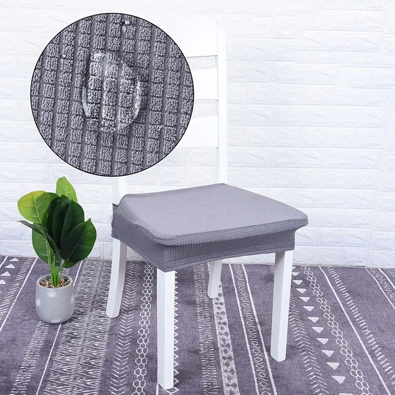 light grey 1 шт. водонепроницаемый стрейч кухонный обеденный стул чехол для сиденья протектор для 16-20 дюймов сиденья - Цвет: light grey