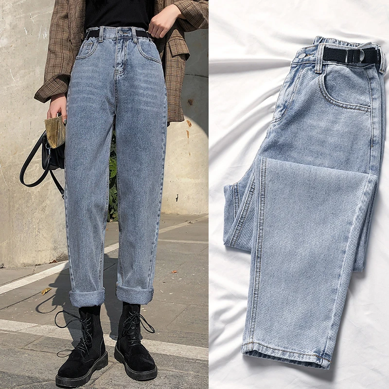 High waisted boyfriend jeans cheap Clearance