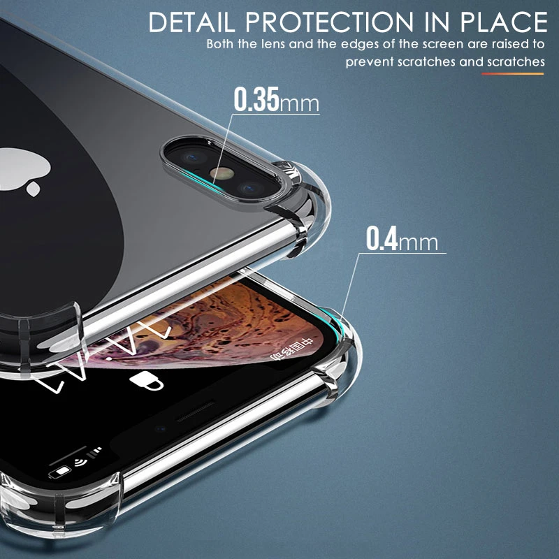 Роскошный противоударный силиконовый чехол для телефона для iPhone 7 8 6 6S Plus 7 Plus 8 Plus XS Max XR 11 чехол Прозрачная защитная задняя крышка