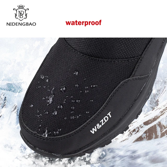 Winter High Boots for Man Outdoor Travel Snow Boots Zipper Non-slip Cotton Shoes Men Plus Velvet Keep Warm Casual Shoes Male 45 3