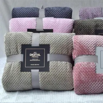 

25 Home Textile Super Warm Soft Flannel Blankets Aircraft Sofa for Office Children Blanket Portable Car Travel Coverlet Bedding