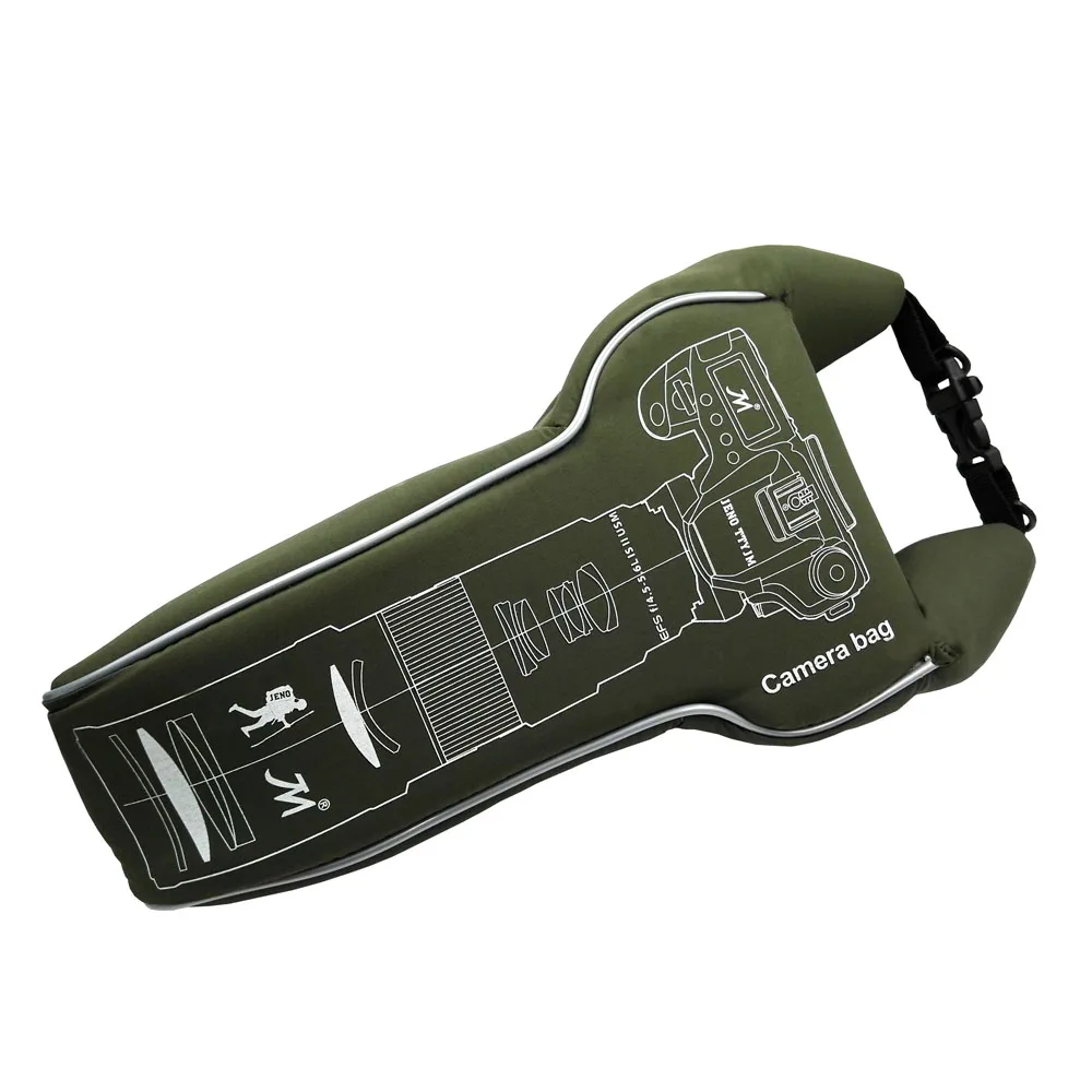Foleto водонепроницаемая сумка для камеры Портативная треугольная сумка SLR сумка для хранения камеры объектив для canon nikon sony 500d 1200d d7200 d5500 6d 7d - Цвет: green L size
