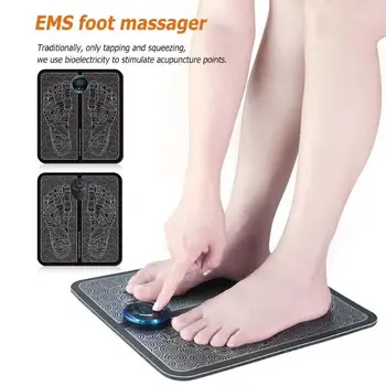 

Blood Circulation Electric Foot Massager Pad Stress Relieve EMS Foot Massage Stimulator Mat Health Care