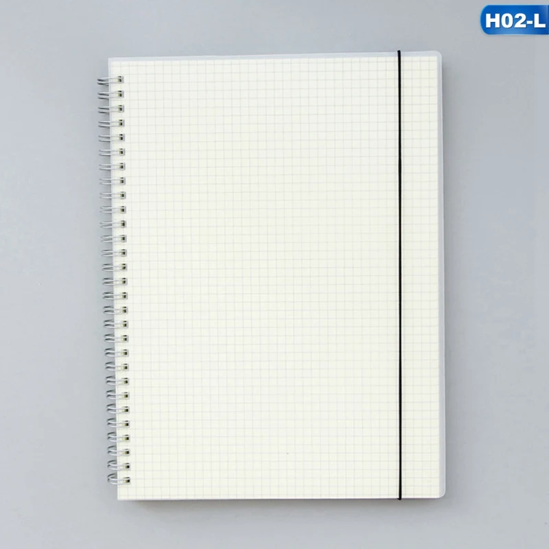 A6 A5 A4 Scrub Coil This transparent horizontal line White paper Grid Dot hand account Book Strap Notepad Notebook Diary