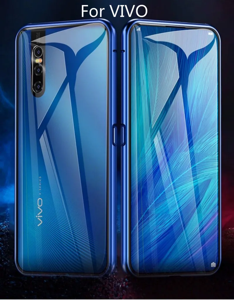 Чехол с магнитной адсорбцией для vivo U20 Y19 Y5S V111 Y97 nex 3 двусторонний защитный чехол из закаленного стекла для vivo IQOO NEO Y7S