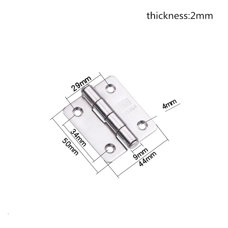 1pcs Stainless Steel Mute hinges for furniture Cabinet wardrobe Drawer Door Hinges Kitchen Furniture Hardware Accessories