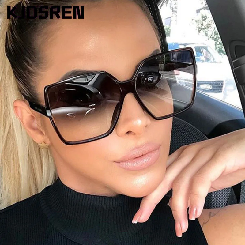 

Vintage Design Oversize Frame Square Sunglasses Women 2020 Luxury Brand Ladies Sun Glasses Black Fashion Gradient Female Oculos