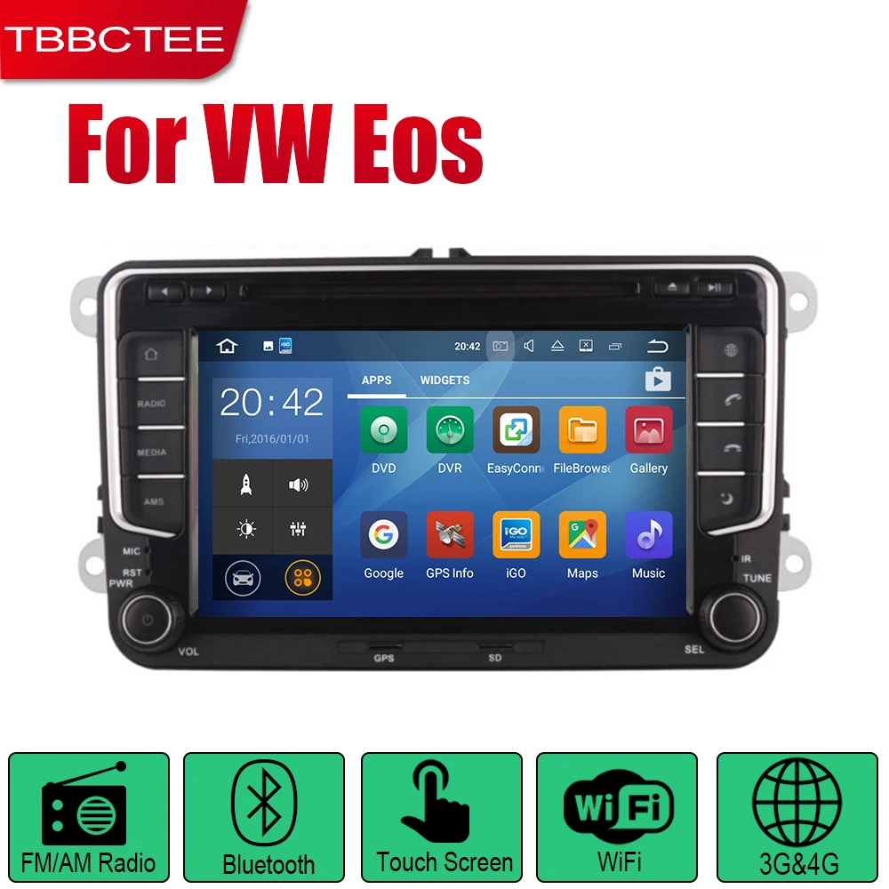 Discount TBBCTEE Android Car Radio Stereo GPS Navigation For Volkwasgen VW Eos 2006~2015 Bluetooth wifi 2din Car Radio Stereo Multimedia 4