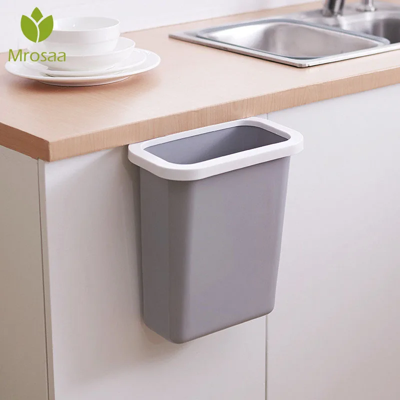 Coverless Narrow Bathroom Trash Can Waste Bin Kitchen Office Home Storage Box Dustbin Garbage