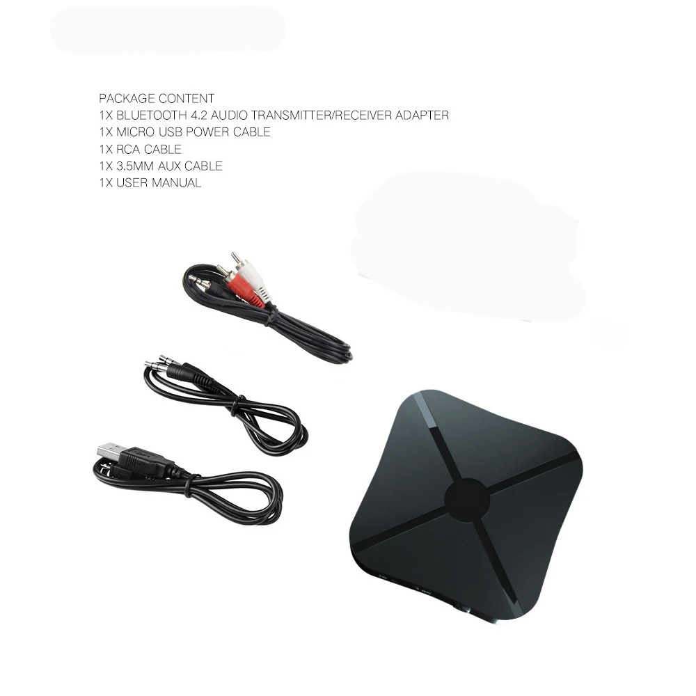Bluetooth 4.2 Audio Transmitter Receiver 3.5mm RCA TV PC Audio Emitter Adapter BT Speaker Headset Car Stereo Music Receiver