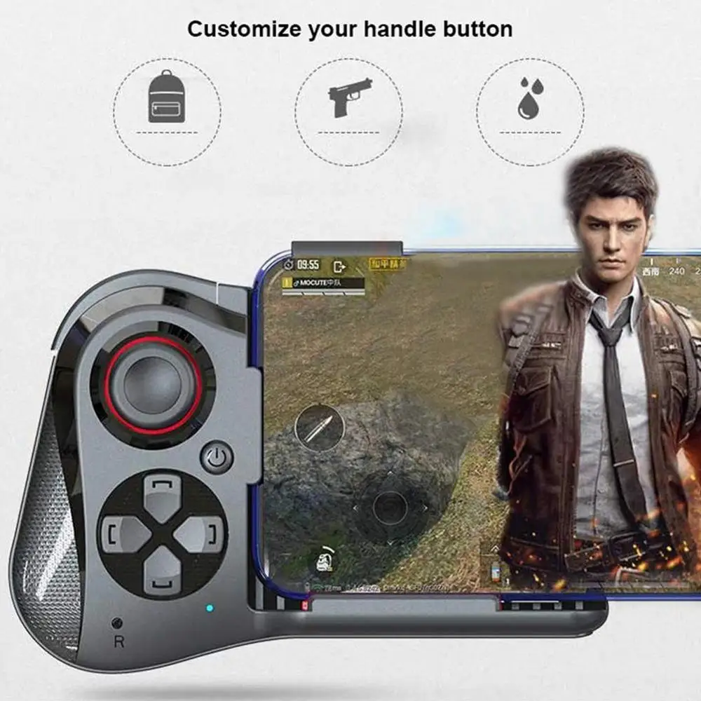 Беспроводной bluetooth-геймпад с одной рукой для Android IOS PUBG, мобильный игровой контроллер для MOCUTE-059, перезаряжаемая игровая ручка