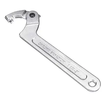

Chrome Vanadium Steel Adjustable C Spanner Hook Wrench Tool