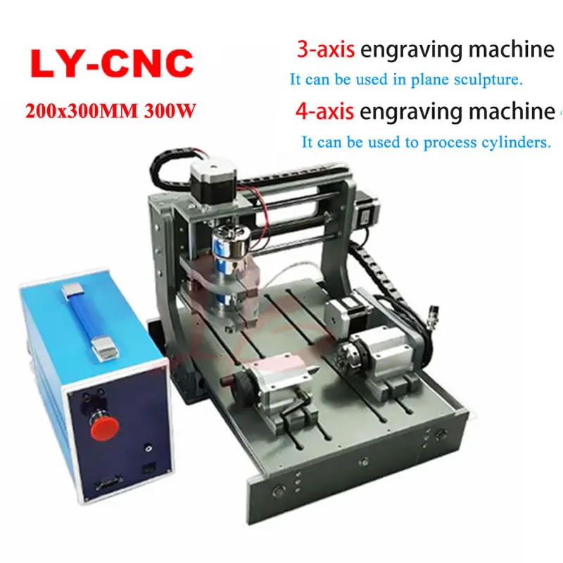 DIY cnc 2030 фрезерный набор деталей станок с ЧПУ 3 оси 4 300 Вт шпиндель usb порт ER11