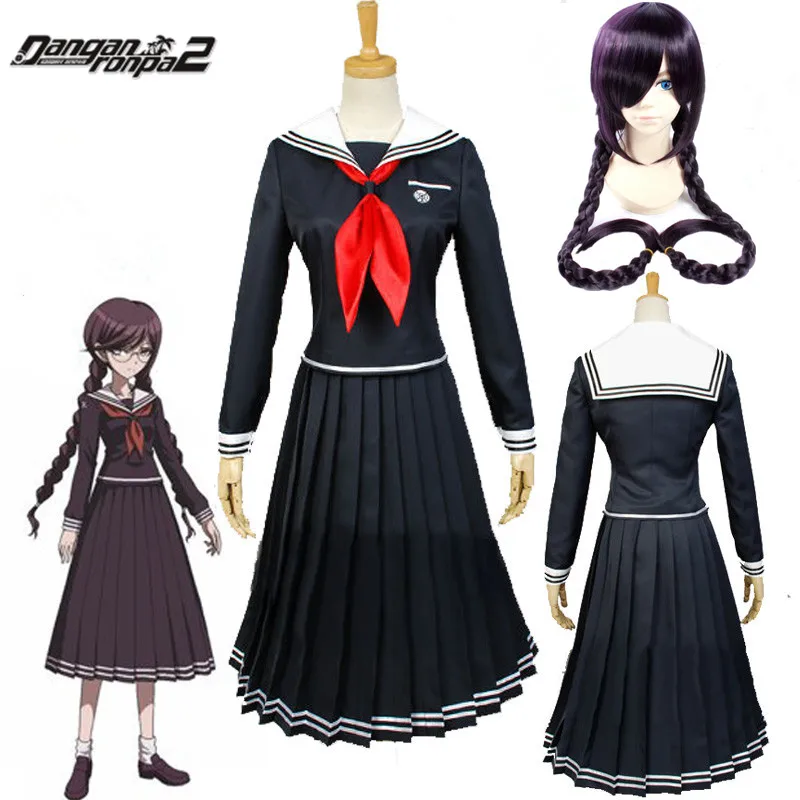 Аниме Danganronpa Dangan Ronpa 2 Toko Fukawa Косплей Костюм Школьная форма Хэллоуин вечерние