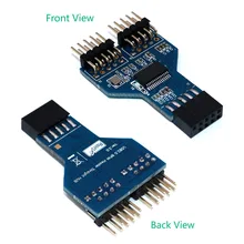 

Motherboard USB 9Pin Interface Header Splitter Adapter Dual 9Pin USB HUB USB 2.0 Connector for RGB Bluetooth NZXT Liquid Cooling