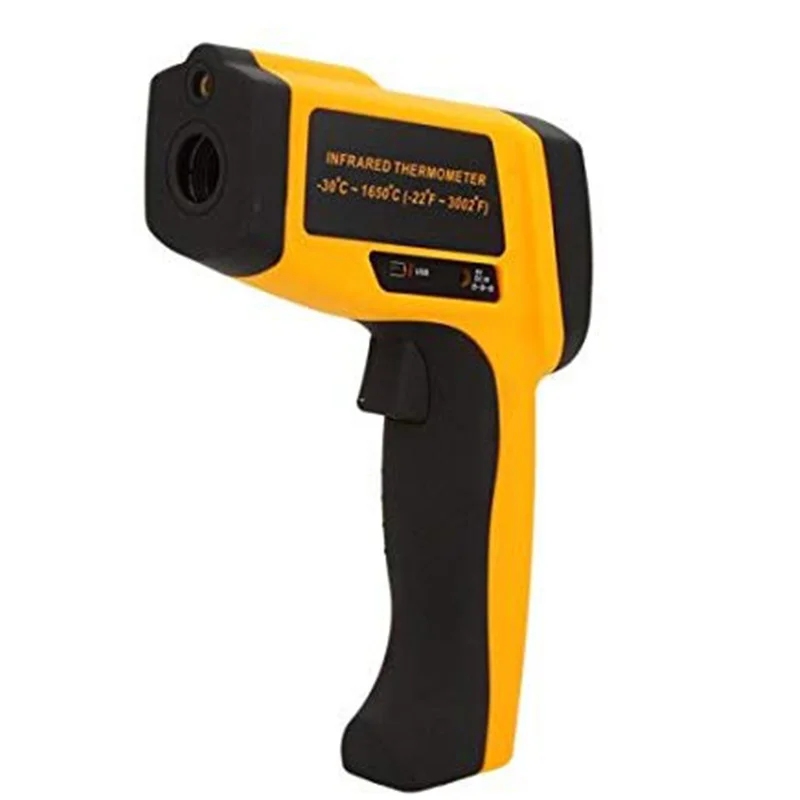 

GM1651 LCD Non-Contact 50:1 Digital Infrared IR Thermometer Tester Range -30-1650 Celsius(-22-3002 Fahrenheit)with USB Interface