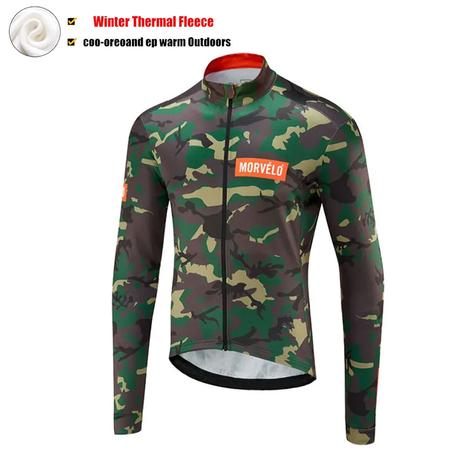 Morvelo Maillot Ciclismo Велоспорт Джерси рубашки с длинным рукавом тепловой флис зима Дорога MTB велосипед Топы Одежда для мужчин - Цвет: 13