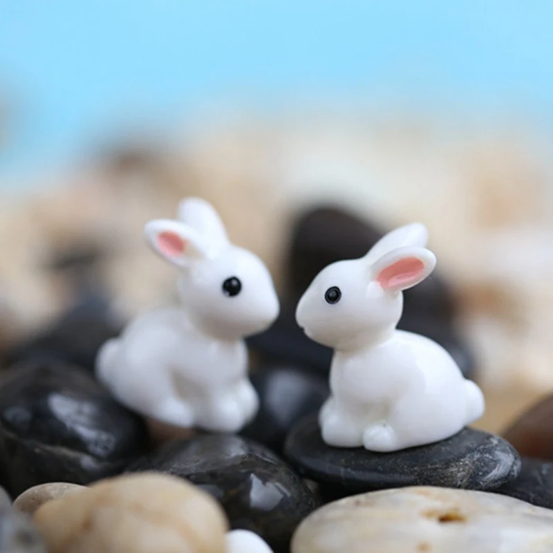 Мини-кролик садовое украшение миниатюрное фигурка растительный горшок Фея синтетическая смола ручная роспись кролик украшение детский подарок Пасха