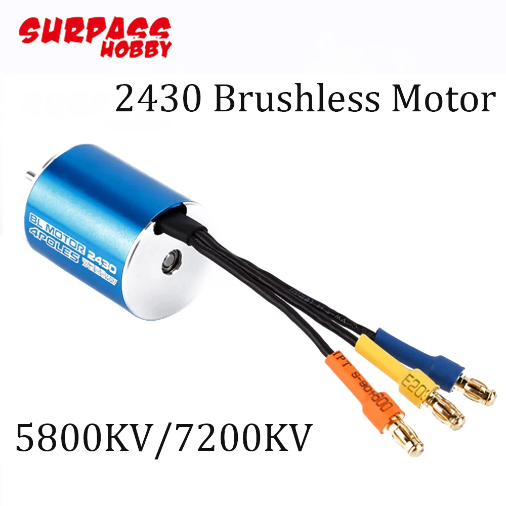 2430 5800KV/7200KV бесщеточный двигатель с 25A бесщеточным ESC и программной картой для 1/16