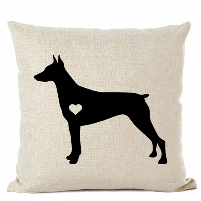 Черно-белый чехол для подушки с изображением животных таксы, собаки, шапи, собаки, волны, сердце, принт, диван, гостиная, декоративная квадратная наволочка