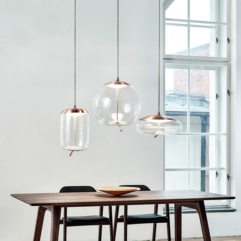 Scandinavian Knot Pendant Lights Bedside Nordic Luminaria Deco Glass Lustre Pendant Lights Luminaire Suspendu Hanging Lights