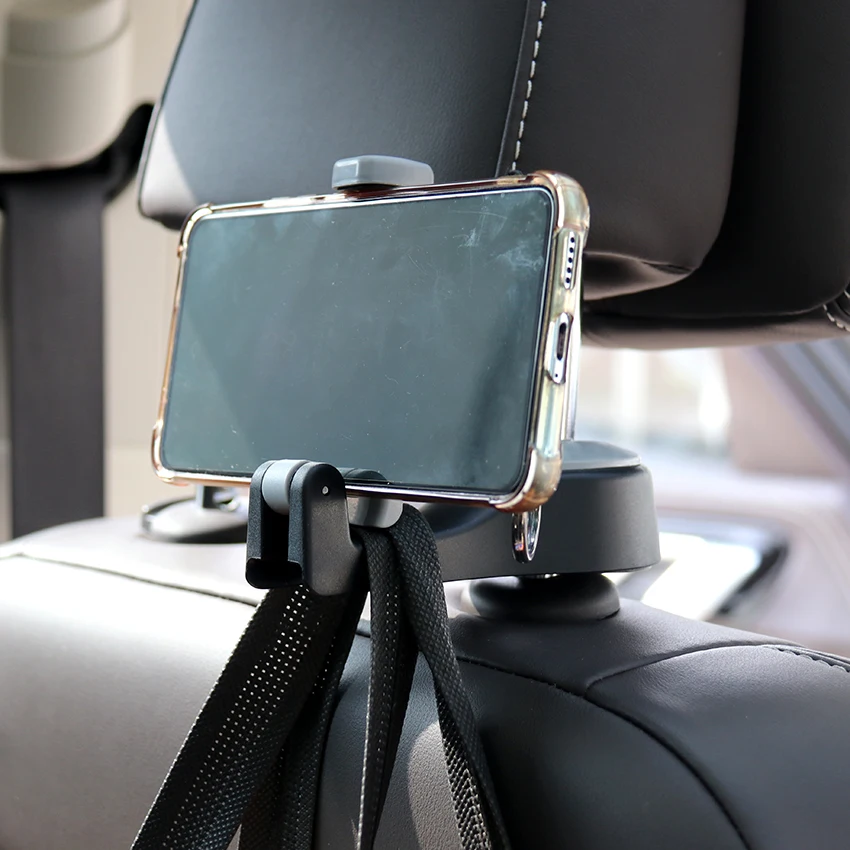 Car Hooks Car Seat Hooks with Phone Holder Universal Car Headrest Hooks  Hanger for Hanging Purse, Bag, Cloth, Grocery 1PCS - Price history & Review, AliExpress Seller - AUTOYOUTH Russia Store