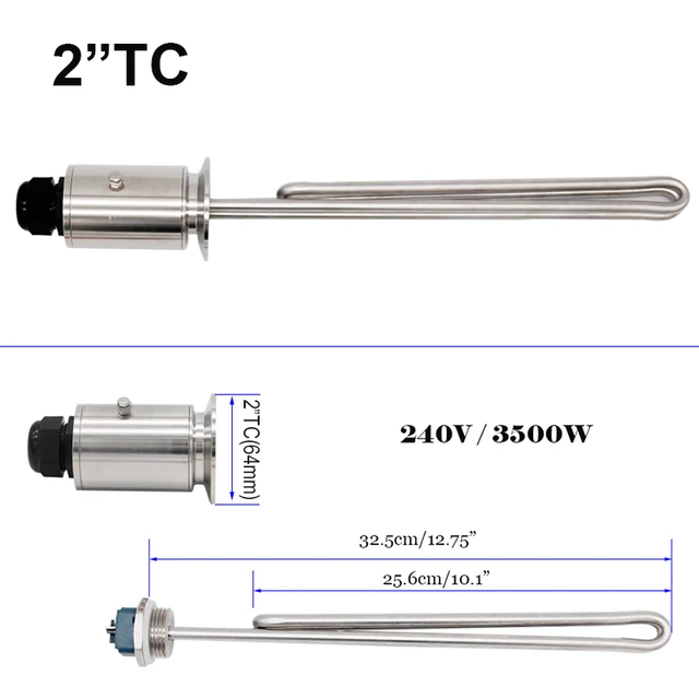 2tc(64mmod) 3500 Watt Foldback Heating Element 240v(32.5cm) Stainless  Steel 304 Ulwd Diy Homebrew Electric Brewery - Beer Brewing - AliExpress