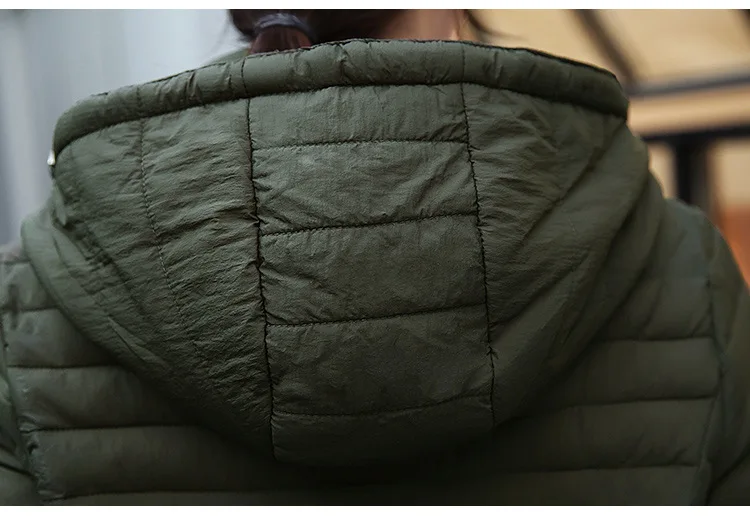 Cotton-padded Clothes Women's Mid-length Cotton-padded Jacket Autumn And Winter New Style Korean-style Large Size Slim Fit
