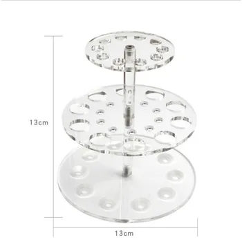 

Makeup Brush Display Stand Acrylic Double Layered Round Makeup Brush Holder Makeup Tools