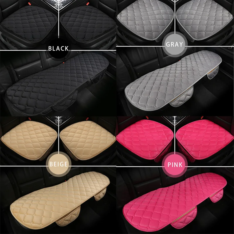 Warm Plush Car Seat Covers Front Rear Automobile Fiber Cushion