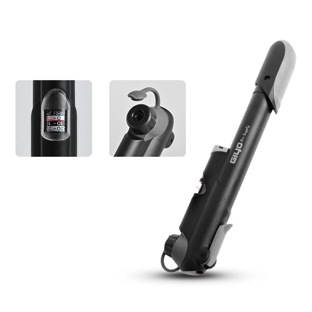 Portable Bicycle Pump Alloy Cycling Air Pump Motorcycle Tire Inflator Mini Hand Schrader Presta Valve MTB Road Bike Pump BC0280 (4)