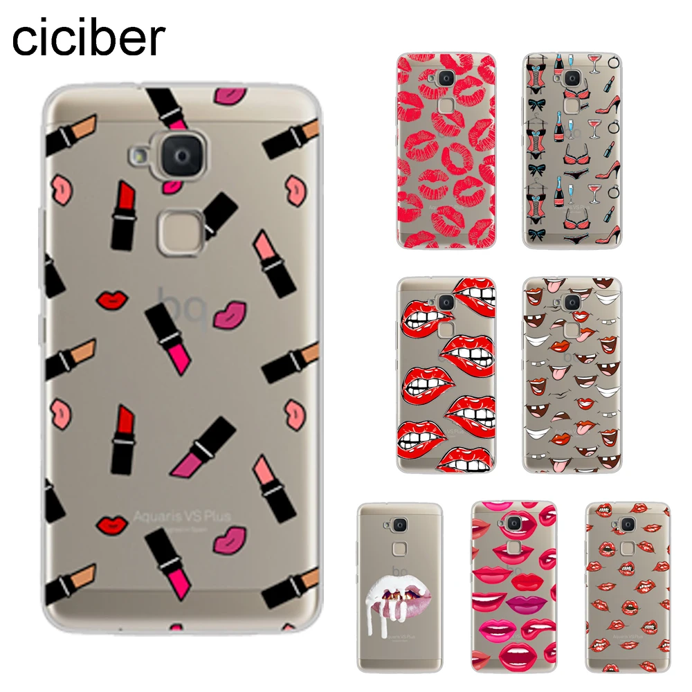 

ciciber Sexy lips Coque For BQ Aquaris X2 X Pro V VS U U2 Lite Plus Phone Cases For Aquaris E5s M5 M5.5 M4.5 X5 Soft TPU Fundas
