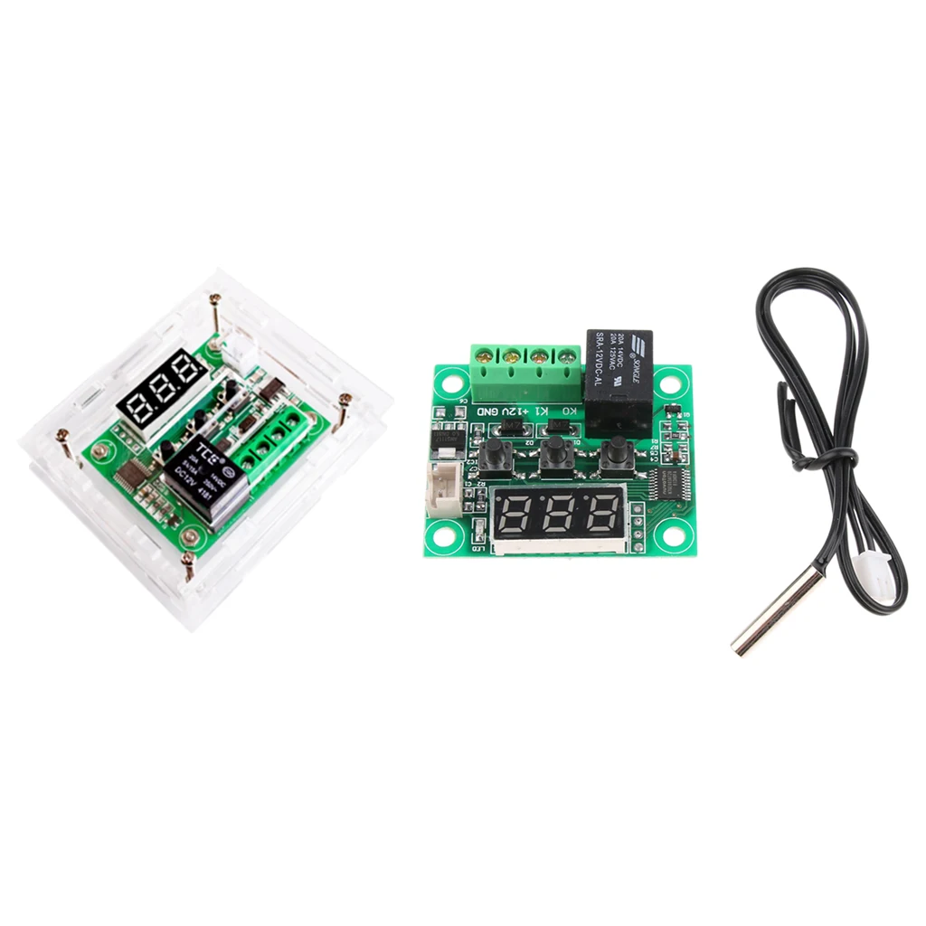 W1209 Digital Thermostat Control Switch Sensor Module with Shell Housing