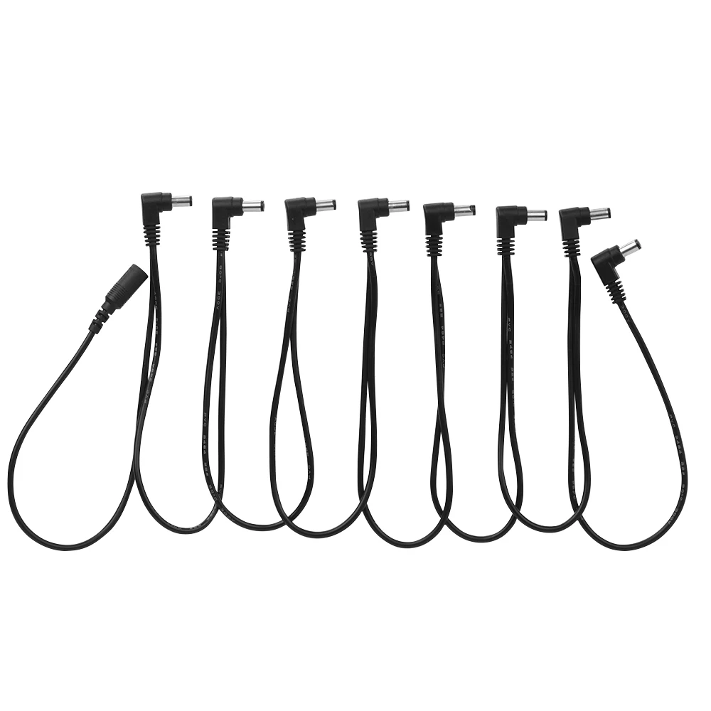 

1 way/8 Ways Right Angle Daisy Chain Power Line Cable 18V 2A for Guitar Effects Pedals Power Supply Guitar Accessories