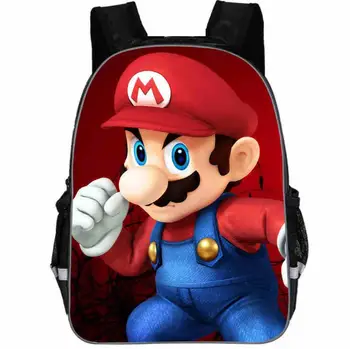 

Hot Sale 16 Inches Printing Super Mario Kids School Bags for Teenager Backpack Cartoon Bookbag Children Big Space Schoolbag