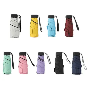 

18 Styles 180g Ultralight Pocket Mini Umbrella Rain Windproof Durable 5 Folding Sun Umbrellas Portable Fresh Sunscreen Parasol
