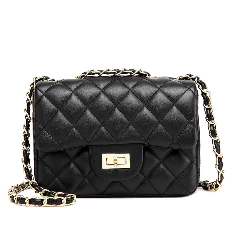 

Women Leather Handbag Lattice Casual Chain Shoulder Messenger Bag Famous Classic Purses Brand Designer Crossbody Bag New Fap Sac