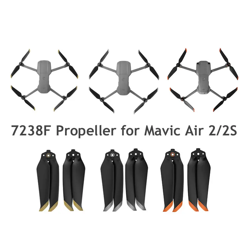 Low Noise 7238F Propeller Quick Release Blade Props for DJI Air 2S