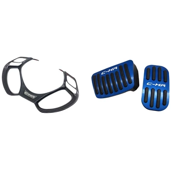 

3 Pcs Car Styling Interior Moulding: 1 Pcs Steering Wheel Sequins Sticker Trim Cover Stickers & 2 Pcs Accelerator Gas Pedal Brak