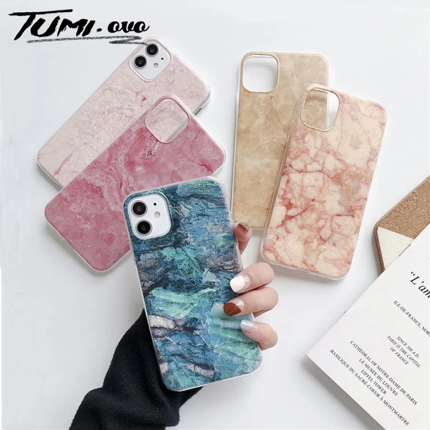 Мраморный чехол для iPhone 11 Pro Max мягкий из ТПУ задняя крышка 5 5S 6 6S 7 8 Plus X XR iphone XS