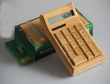 Bambusowy kalkulator na baterię słoneczną śliczne przyjazne dla środowiska starożytne produkty drewniane boss finansowe materiały biurowe tanie i dobre opinie Meble biurowe Stoły biurowe 191122 Meble sklepowe