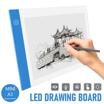 

Mini A3 LED Electronic Art Graphic Painting Writing Table Hand Drawing Tablet Dimming Digital Graphics Pad USB LED Copy Board