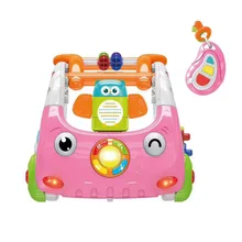 Детские ходунки три в одном с дистанционным управлением, Обучающие Детские Тележки для раннего возраста, многофункциональные, анти-двойные, для детей