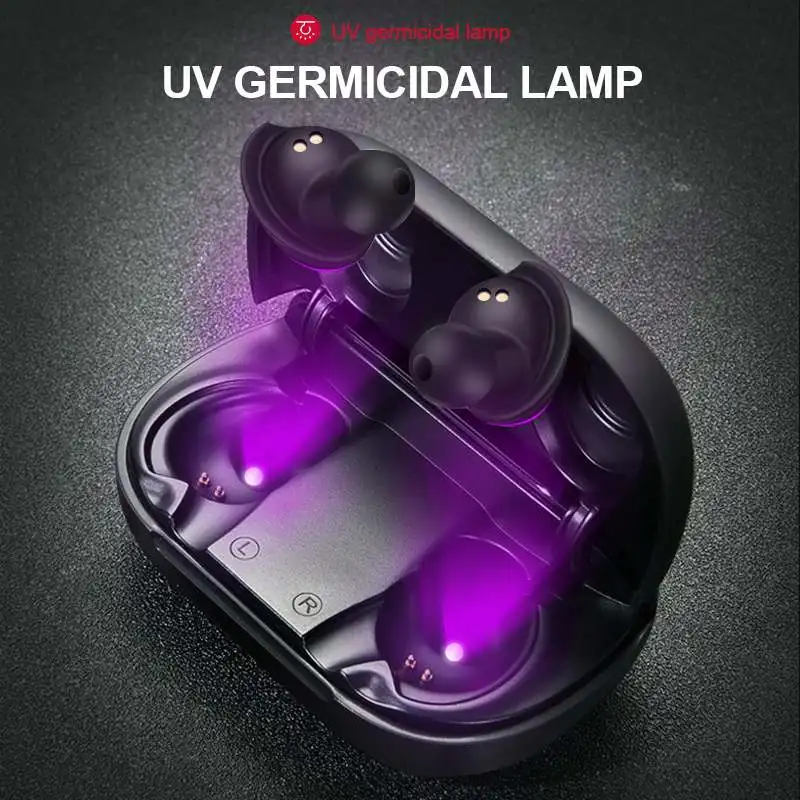 CLAITE X9 TWS bluetooth Earphone UV Germicidal Lamp Earbuds Smart Touch HD Call Type-C Fast Charge Waterproof Wireless Headset