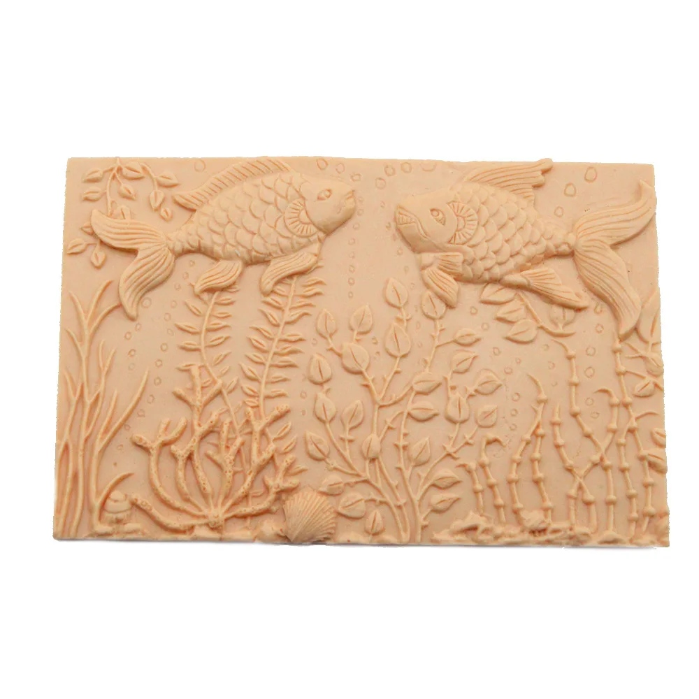 Морская серия Золотая Рыба оболочка Коралл водные растения помадка силиконовая