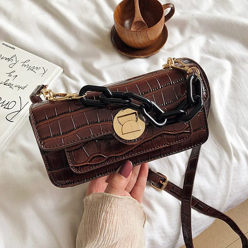 

2020 New Fashion Women Handbag Ladies Crossbody Messenger Chain PU Leather Female Flap Shoulder Bag