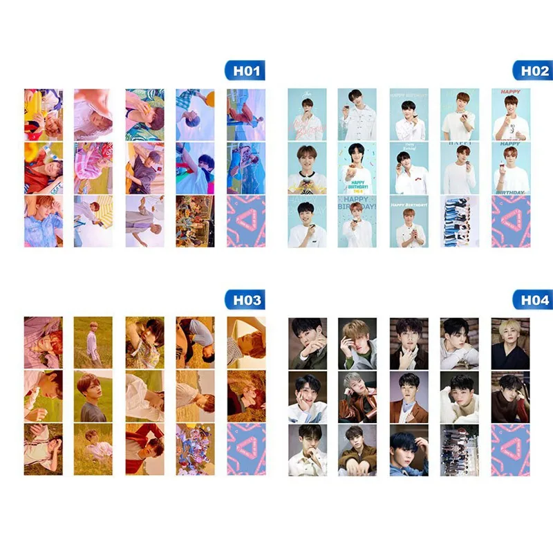 14Pcs/Set KPOP Seventeen Team Album Collection Love Letter Photo Card PVC Cards Self Made LOMO Card Photocard