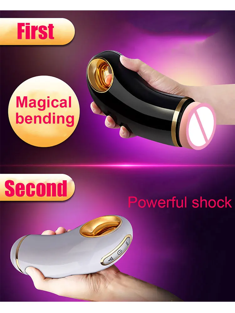 Male Masturbator Masturbation Cup Vibrating Suck Machine Pocket Pussy Real vagina  Aircraft Cup Sex Toys Adult Products For Men (9)